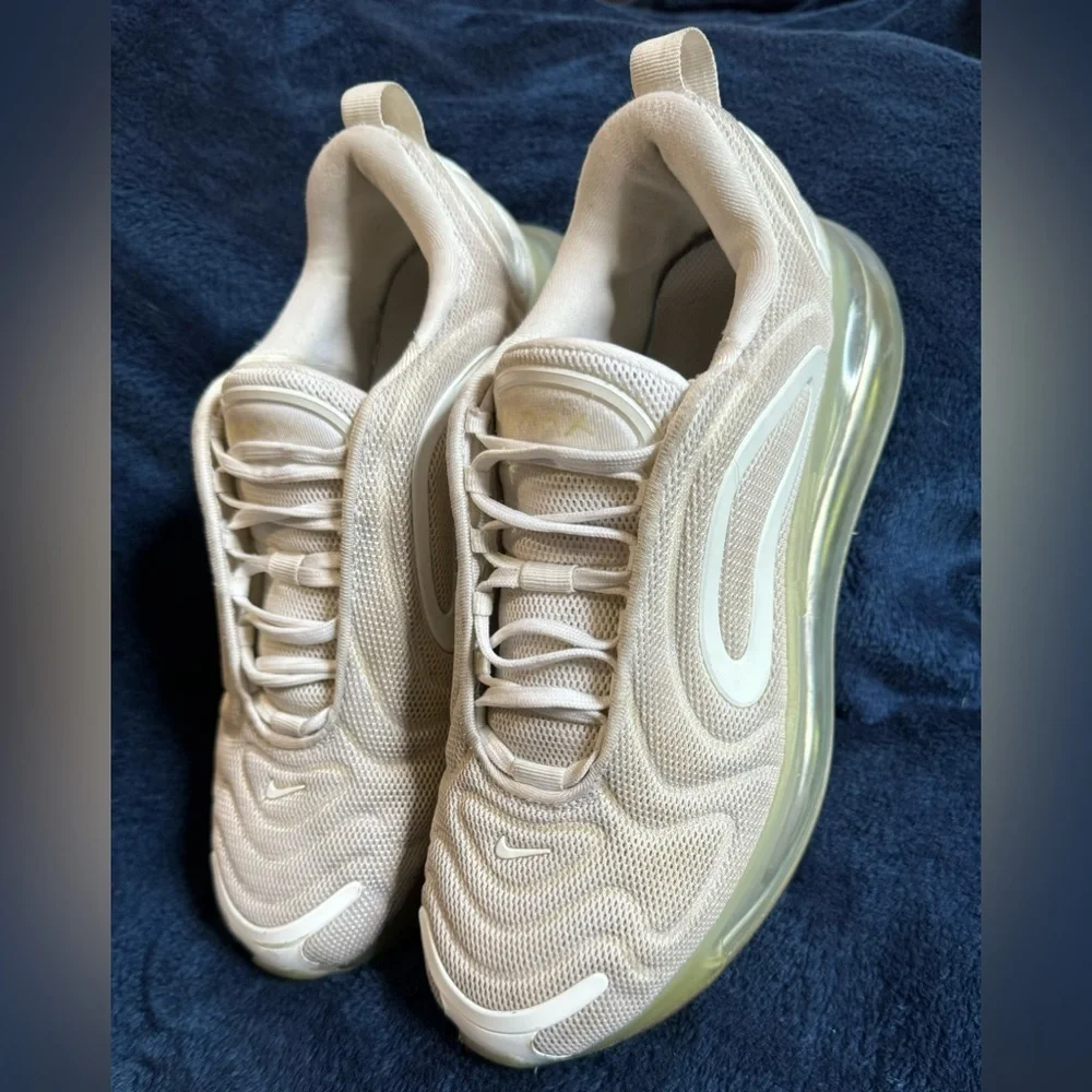 Nike Air Max 720 Woman Size 10 Man Size 8.5 Running Shoes Pure Platinum White - Picture 3 of 12